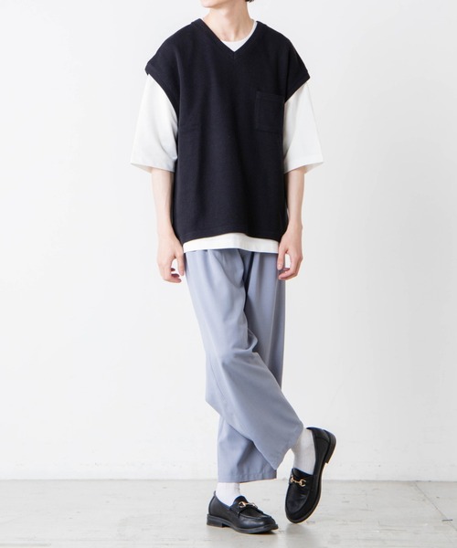 WEGO(ウィゴー)の「WEGO/【2点セット】アンサンブルニットライクVネックベスト(アンサンブル・メンズ・グレー/ベージュ/ブルー/ブラック/ワイン/ブルー系その他・MEDIUM/LARGE)」の13枚目の写真