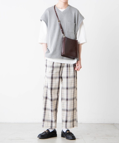 WEGO(ウィゴー)の「WEGO/【2点セット】アンサンブルニットライクVネックベスト(アンサンブル・メンズ・グレー/ベージュ/ブルー/ブラック/ワイン/ブルー系その他・MEDIUM/LARGE)」の15枚目の写真