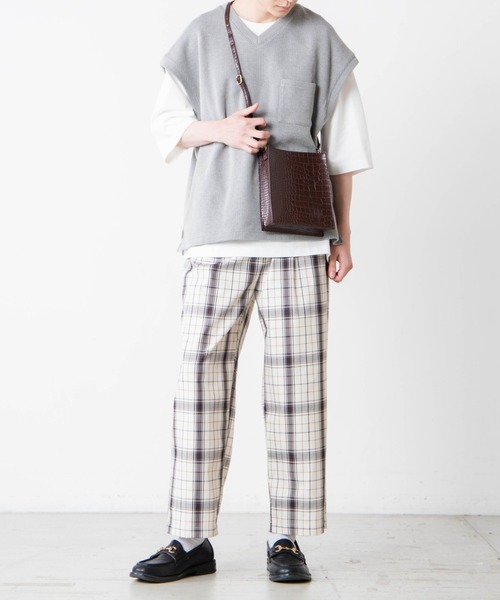 WEGO(ウィゴー)の「WEGO/【2点セット】アンサンブルニットライクVネックベスト(アンサンブル・メンズ・グレー/ベージュ/ブルー/ブラック/ワイン/ブルー系その他・MEDIUM/LARGE)」の16枚目の写真