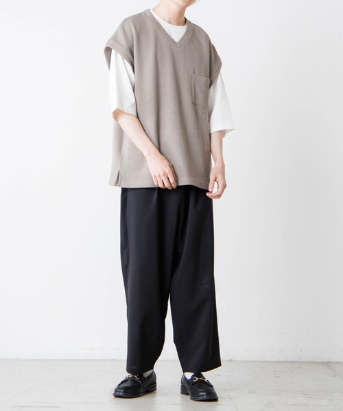 WEGO(ウィゴー)の「WEGO/【2点セット】アンサンブルニットライクVネックベスト(アンサンブル・メンズ・グレー/ベージュ/ブルー/ブラック/ワイン/ブルー系その他・MEDIUM/LARGE)」の18枚目の写真