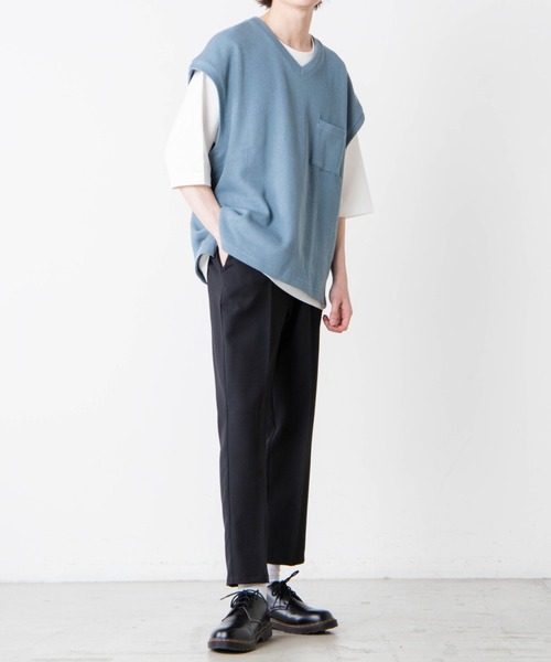 WEGO(ウィゴー)の「WEGO/【2点セット】アンサンブルニットライクVネックベスト(アンサンブル・メンズ・グレー/ベージュ/ブルー/ブラック/ワイン/ブルー系その他・MEDIUM/LARGE)」の21枚目の写真