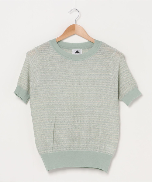 emi+（エミプラス）の「5分袖ハーフスリーブニット（Tシャツ/カットソー・レディース・ベージュ/パープル/オレンジ/ブルー・FREE）」の22枚目の写真