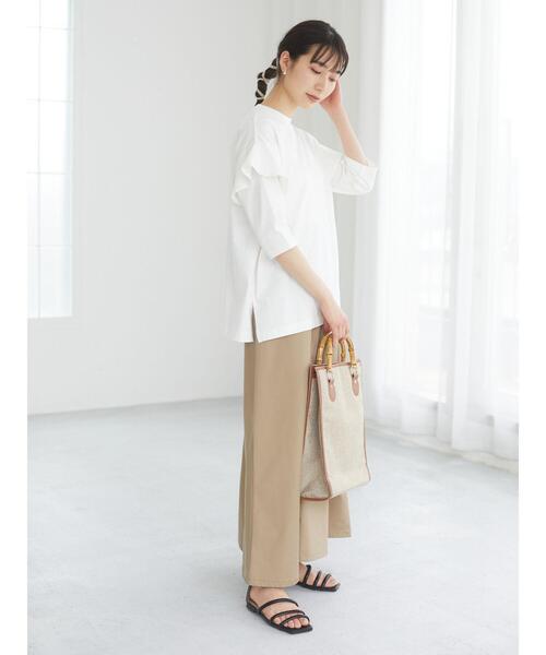 Sugar spoon(シュガースプーン)の「・SUGAR SPOON フリルスリーブプルオーバー*(Tシャツ/カットソー・レディース・チャコールグレー/ブラック/ブラウン/オフホワイト・FREE)」の20枚目の写真