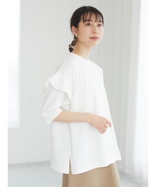 Sugar spoon(シュガースプーン)の「・SUGAR SPOON フリルスリーブプルオーバー*(Tシャツ/カットソー・レディース・チャコールグレー/ブラック/ブラウン/オフホワイト・FREE)」の18枚目の写真