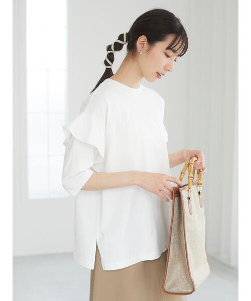 Sugar spoon(シュガースプーン)の「・SUGAR SPOON フリルスリーブプルオーバー*(Tシャツ/カットソー・レディース・チャコールグレー/ブラック/ブラウン/オフホワイト・FREE)」の17枚目の写真