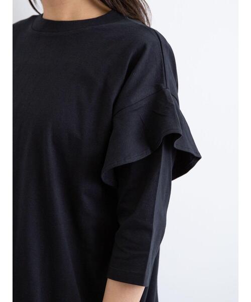 Sugar spoon(シュガースプーン)の「・SUGAR SPOON フリルスリーブプルオーバー*(Tシャツ/カットソー・レディース・チャコールグレー/ブラック/ブラウン/オフホワイト・FREE)」の11枚目の写真