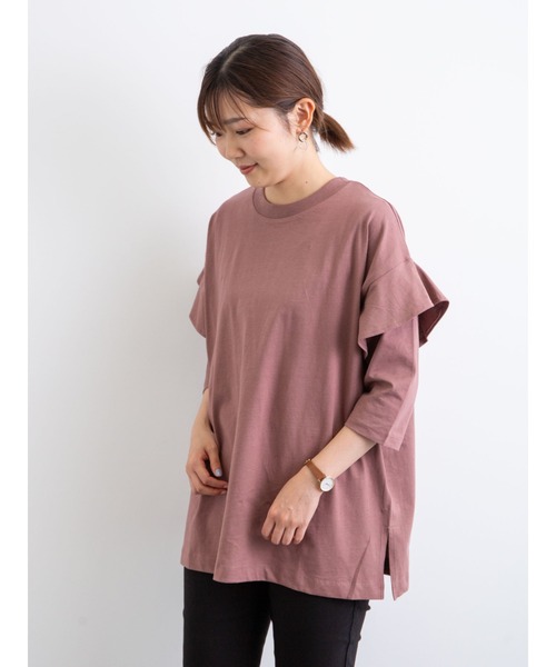 Sugar spoon(シュガースプーン)の「・SUGAR SPOON フリルスリーブプルオーバー*(Tシャツ/カットソー・レディース・チャコールグレー/ブラック/ブラウン/オフホワイト・FREE)」の6枚目の写真