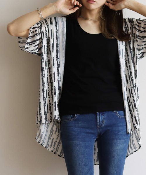 Lant Kalte(ラントカルテ)の「【Lant Kalte】オリジナル柄シャツアンサンブル(タンク付き)(シャツ/ブラウス・レディース・ブラック/ベージュ・MEDIUM)」の11枚目の写真