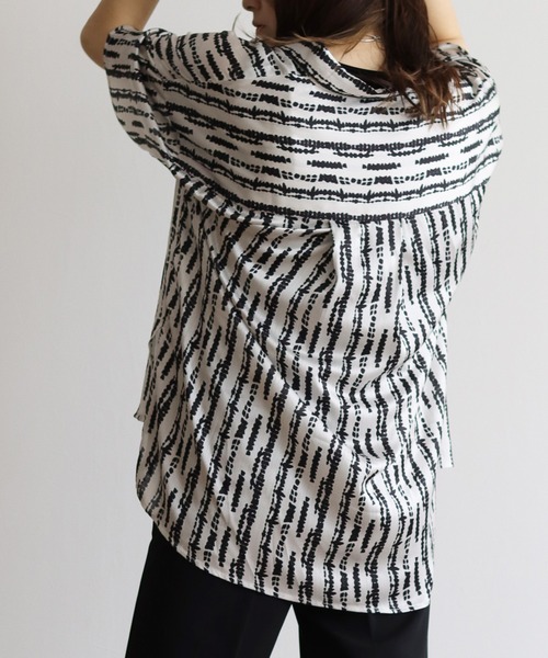 Lant Kalte(ラントカルテ)の「【Lant Kalte】オリジナル柄シャツアンサンブル(タンク付き)(シャツ/ブラウス・レディース・ブラック/ベージュ・MEDIUM)」の16枚目の写真