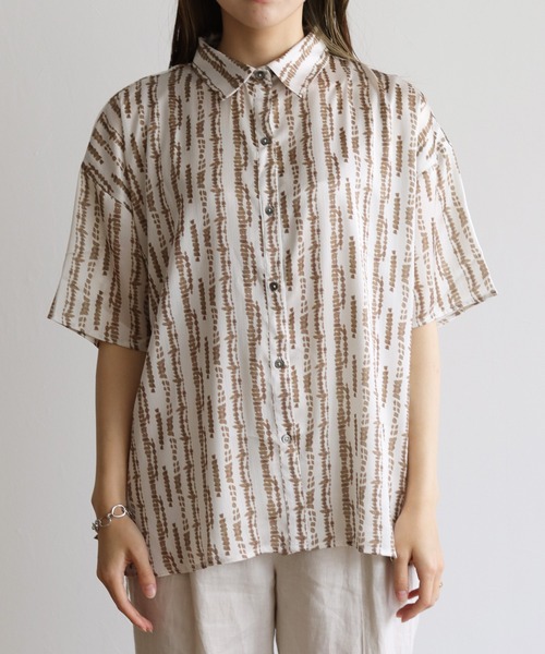 Lant Kalte(ラントカルテ)の「【Lant Kalte】オリジナル柄シャツアンサンブル(タンク付き)(シャツ/ブラウス・レディース・ブラック/ベージュ・MEDIUM)」の17枚目の写真