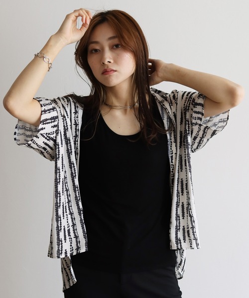 Lant Kalte(ラントカルテ)の「【Lant Kalte】オリジナル柄シャツアンサンブル(タンク付き)(シャツ/ブラウス・レディース・ブラック/ベージュ・MEDIUM)」の22枚目の写真