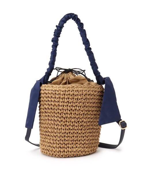 DRESKIP（ドレスキップ）の「◆雑材バケツトート（トートバッグ・レディース・ブラック/ネイビー/ブラウン系・00）」の3枚目の写真