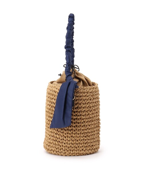 DRESKIP（ドレスキップ）の「◆雑材バケツトート（トートバッグ・レディース・ブラック/ネイビー/ブラウン系・00）」の4枚目の写真