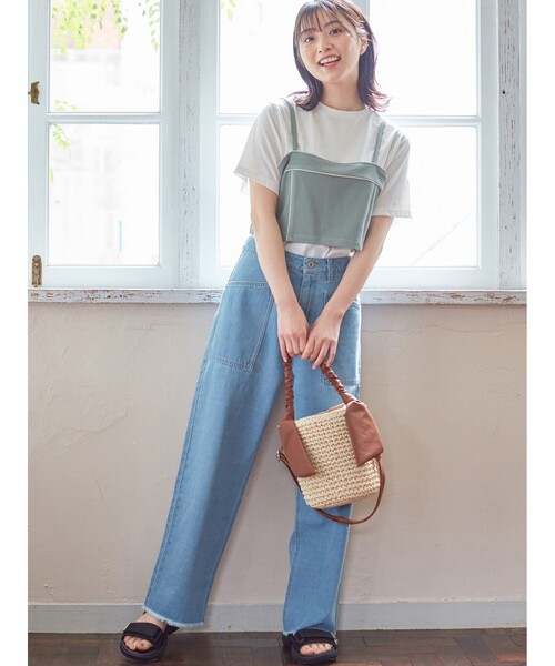 DRESKIP（ドレスキップ）の「◆雑材バケツトート（トートバッグ・レディース・ブラック/ネイビー/ブラウン系・00）」の14枚目の写真