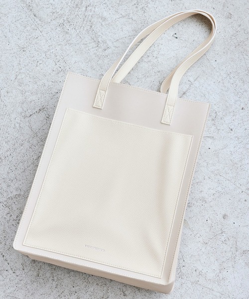 ENDER PRODUCTS(エンダープロダクツ)の「コンビネーションポケット ロゴ刻印 トートバッグ【ENDER PRODUCTS/エンダープロダクツ】(トートバッグ・メンズ・グレイッシュベージュ/ブラック/ダークブラウン/グリーン/ブラック系その他/ブルー/ホワイト系その他/アイボリー・FREE)」の19枚目の写真