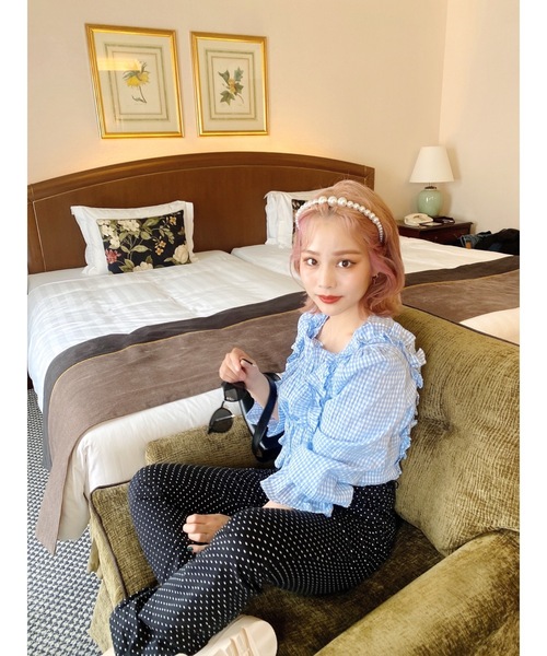 JUMELLE（ジュメロ）の「チェックギャザーブラウス（シャツ/ブラウス・レディース・ブルー/レッド・FREE）」の20枚目の写真