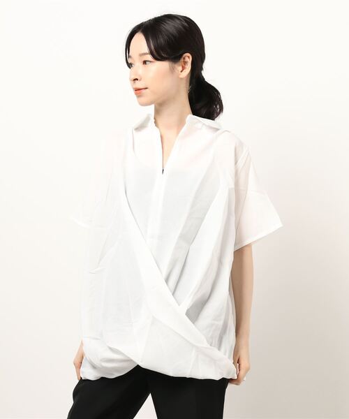 KOBE LETTUCE(コウベレタス)の「ゆったりカシュクールシャツ(シャツ/ブラウス・レディース・オフホワイト/ピンク/ライトベージュ/モカ/ブラック/ブルー系その他・FREE)」の17枚目の写真