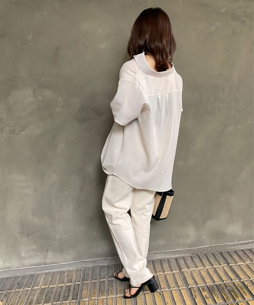 KOBE LETTUCE(コウベレタス)の「ゆったりカシュクールシャツ(シャツ/ブラウス・レディース・オフホワイト/ピンク/ライトベージュ/モカ/ブラック/ブルー系その他・FREE)」の13枚目の写真