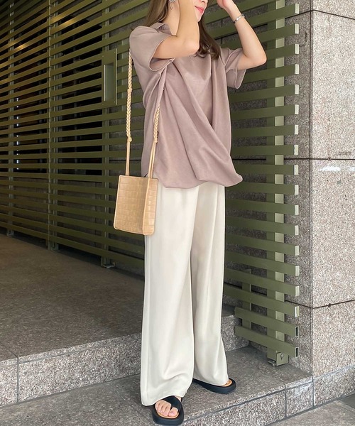 KOBE LETTUCE(コウベレタス)の「ゆったりカシュクールシャツ(シャツ/ブラウス・レディース・オフホワイト/ピンク/ライトベージュ/モカ/ブラック/ブルー系その他・FREE)」の12枚目の写真