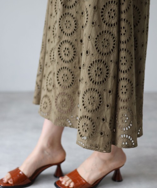 each（イーチ）の「インドコットンレーススカート（スカート・レディース・ホワイト/ブラック/ネイビー/カーキ・MEDIUM）」の16枚目の写真