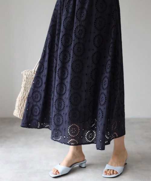 each（イーチ）の「インドコットンレーススカート（スカート・レディース・ホワイト/ブラック/ネイビー/カーキ・MEDIUM）」の20枚目の写真