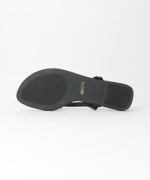 BEAUTY&YOUTH UNITED ARROWS（ビューティーアンドユースユナイテッドアローズ）の「BY フェイクレザートングバックストラップサンダル ◆（サンダル・レディース・ブラック/シルバー・37/38/36/35）」の7枚目の写真