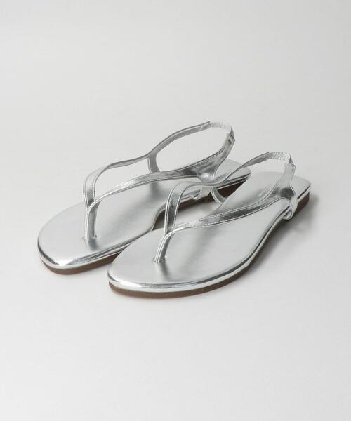 BEAUTY&YOUTH UNITED ARROWS（ビューティーアンドユースユナイテッドアローズ）の「BY フェイクレザートングバックストラップサンダル ◆（サンダル・レディース・ブラック/シルバー・37/38/36/35）」の8枚目の写真
