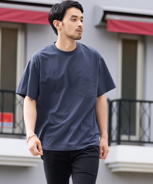 coca(coca)(コカ)の「シルキータッチメンズクルーネックポケTシャツ(Tシャツ/カットソー・メンズ・カーキ/ブラック/ネイビー/ホワイト・XL/L/M/S)」の4枚目の写真
