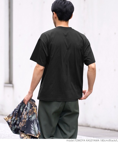 coca(coca)(コカ)の「シルキータッチメンズクルーネックポケTシャツ(Tシャツ/カットソー・メンズ・カーキ/ブラック/ネイビー/ホワイト・XL/L/M/S)」の12枚目の写真