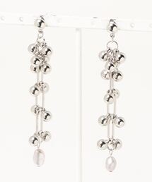 【caramel late】シルバー×パールピアス