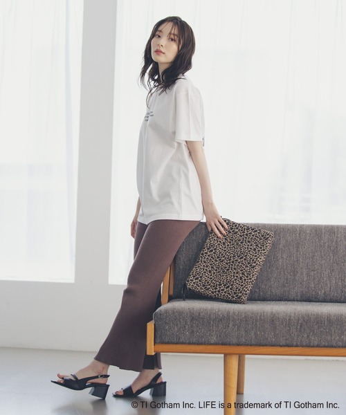 Andemiu（アンデミュウ）の「リブニットパンツ214880（その他パンツ・レディース・ブラック/アイボリー/モカ・FREE）」の4枚目の写真