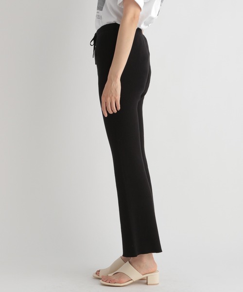 Andemiu（アンデミュウ）の「リブニットパンツ214880（その他パンツ・レディース・ブラック/アイボリー/モカ・FREE）」の12枚目の写真