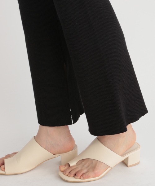 Andemiu（アンデミュウ）の「リブニットパンツ214880（その他パンツ・レディース・ブラック/アイボリー/モカ・FREE）」の15枚目の写真