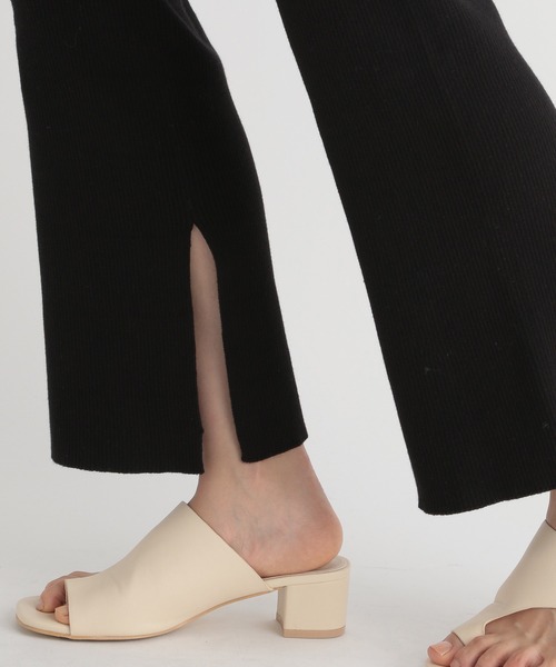 Andemiu（アンデミュウ）の「リブニットパンツ214880（その他パンツ・レディース・ブラック/アイボリー/モカ・FREE）」の16枚目の写真