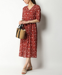 ブランド古着 Ikka イッカ レディース のシャツワンピース 花柄 ボタニカル柄 古着通販 Zozoused