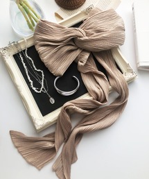 CEMONEMO | ツイスト プリーツ ヘアターバン(ヘアバンド)