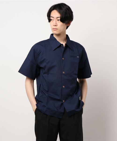 Branchworks（ブランチワークス）の「【Branchworks】二重織りサテンストレッチ別注生地 オープンシャツ（シャツ/ブラウス・メンズ・ホワイト/ベージュ/ブラウン/ネイビー・MEDIUM/LARGE）」の4枚目の写真