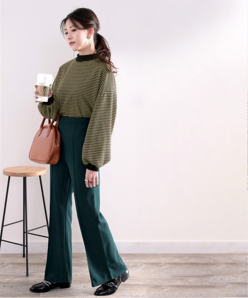 classicalelf(クラシカルエルフ)の「レトロな気分。ハニカム柄ジャガードニットソー(Tシャツ/カットソー・レディース・ライトグレー/ブラック/ベージュ/ブルー・MEDIUM/LARGE/X-LARGE)」の18枚目の写真