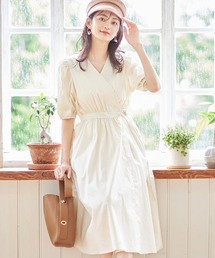 カシュクールフレアラップワンピース《bibiroom select》