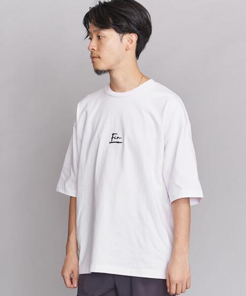 BEAUTY&YOUTH UNITED ARROWS（ビューティーアンドユースユナイテッドアローズ）の「BY ｢FIN｣ ワイド テーパード クルーネック/Tシャツ（Tシャツ/カットソー・メンズ・ホワイト/ベージュ/ライム・LARGE/X-LARGE/SMALL/MEDIUM）」の2枚目の写真