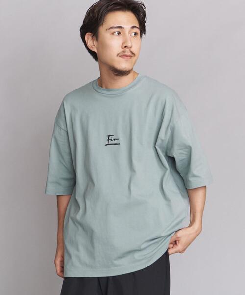 BEAUTY&YOUTH UNITED ARROWS（ビューティーアンドユースユナイテッドアローズ）の「BY ｢FIN｣ ワイド テーパード クルーネック/Tシャツ（Tシャツ/カットソー・メンズ・ホワイト/ベージュ/ライム・LARGE/X-LARGE/SMALL/MEDIUM）」の3枚目の写真
