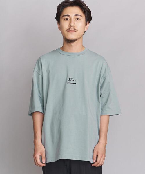 BEAUTY&YOUTH UNITED ARROWS（ビューティーアンドユースユナイテッドアローズ）の「BY ｢FIN｣ ワイド テーパード クルーネック/Tシャツ（Tシャツ/カットソー・メンズ・ホワイト/ベージュ/ライム・LARGE/X-LARGE/SMALL/MEDIUM）」の4枚目の写真