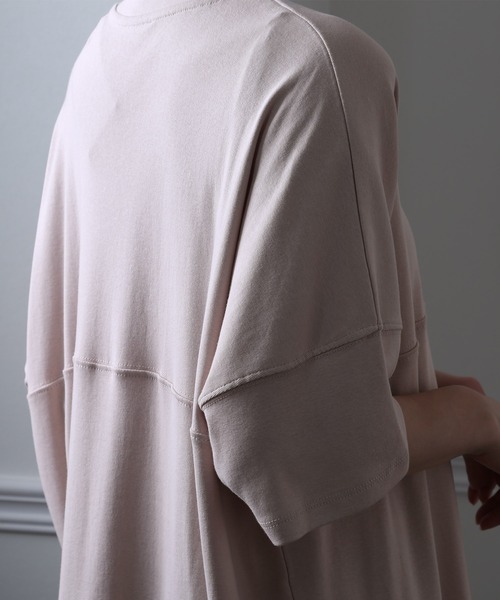 ElegChic(エレグシック)の「シングルジャージ―カットソー(Tシャツ/カットソー・レディース・グレイッシュベージュ/ブラック/ピンクベージュ/オフホワイト・M/XL/4L)」の16枚目の写真