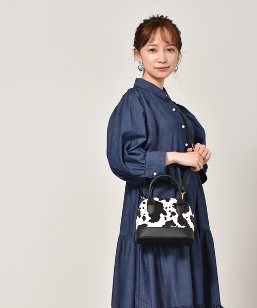 ems excite(エムズエキサイト)の「2WAY柄ボストンBAG(ボストンバッグ・レディース・ホワイト系その他/アニマル/グリーン・FREE)」の8枚目の写真