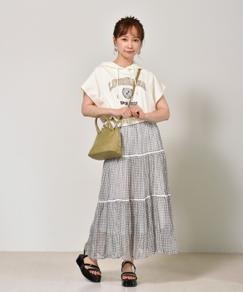 ems excite(エムズエキサイト)の「2WAY柄ボストンBAG(ボストンバッグ・レディース・ホワイト系その他/アニマル/グリーン・FREE)」の9枚目の写真