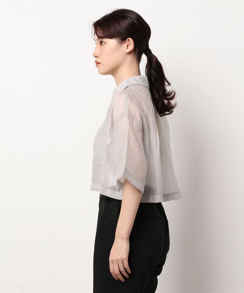 one way（ワンウェイ）の「【oneway】開襟ショートシャツ（シャツ/ブラウス・レディース・ホワイト/ライトグレー/ブラック/パープル/ブラック系その他・FREE）」の19枚目の写真