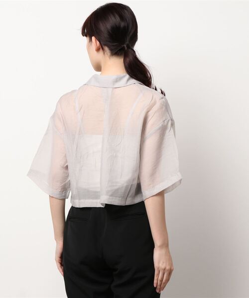 one way（ワンウェイ）の「【oneway】開襟ショートシャツ（シャツ/ブラウス・レディース・ホワイト/ライトグレー/ブラック/パープル/ブラック系その他・FREE）」の22枚目の写真