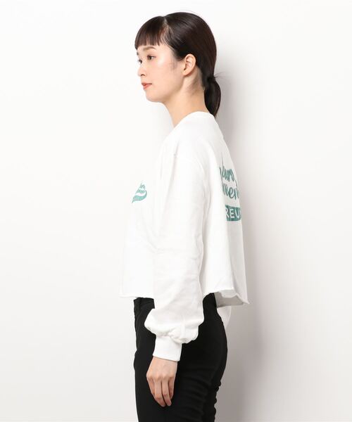 SPINNS(スピンズ)の「HEUREUXロゴ バックプリント裏毛スウェット(スウェット・レディース・ダークグリーン/ネイビー/オートミール/ブラック/オフホワイト・ONESIZE)」の9枚目の写真