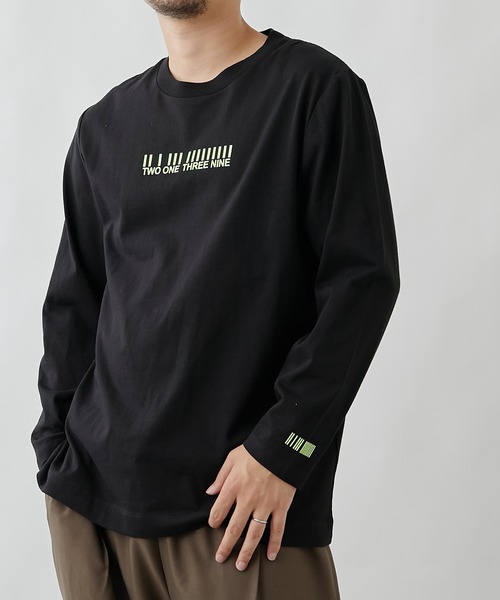 COLONY 2139(コロニートゥーワンスリーナイン)の「18/-綿天竺バーコードプリントロンT(Tシャツ/カットソー・メンズ・カーキ/ホワイト/ブラック系その他/ブラック・MEDIUM/LARGE/X-LARGE)」の18枚目の写真