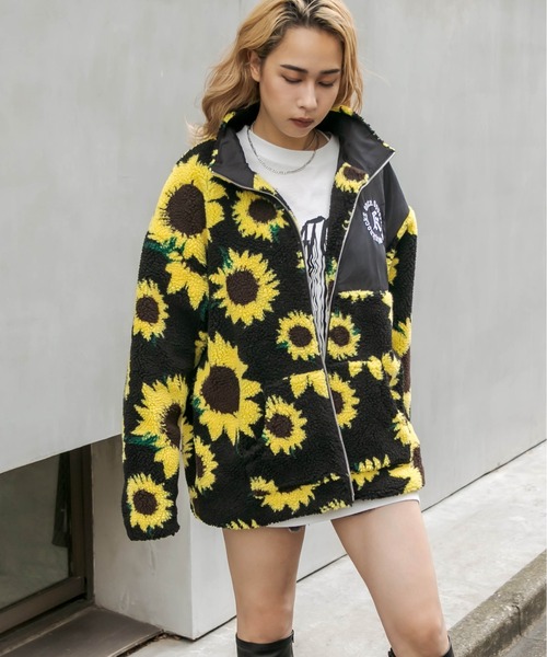 RASVOA（ラスボア）の「パターンボアブルゾン（ブルゾン・レディース・ブラック/イエロー/オフホワイト・FREE）」の20枚目の写真